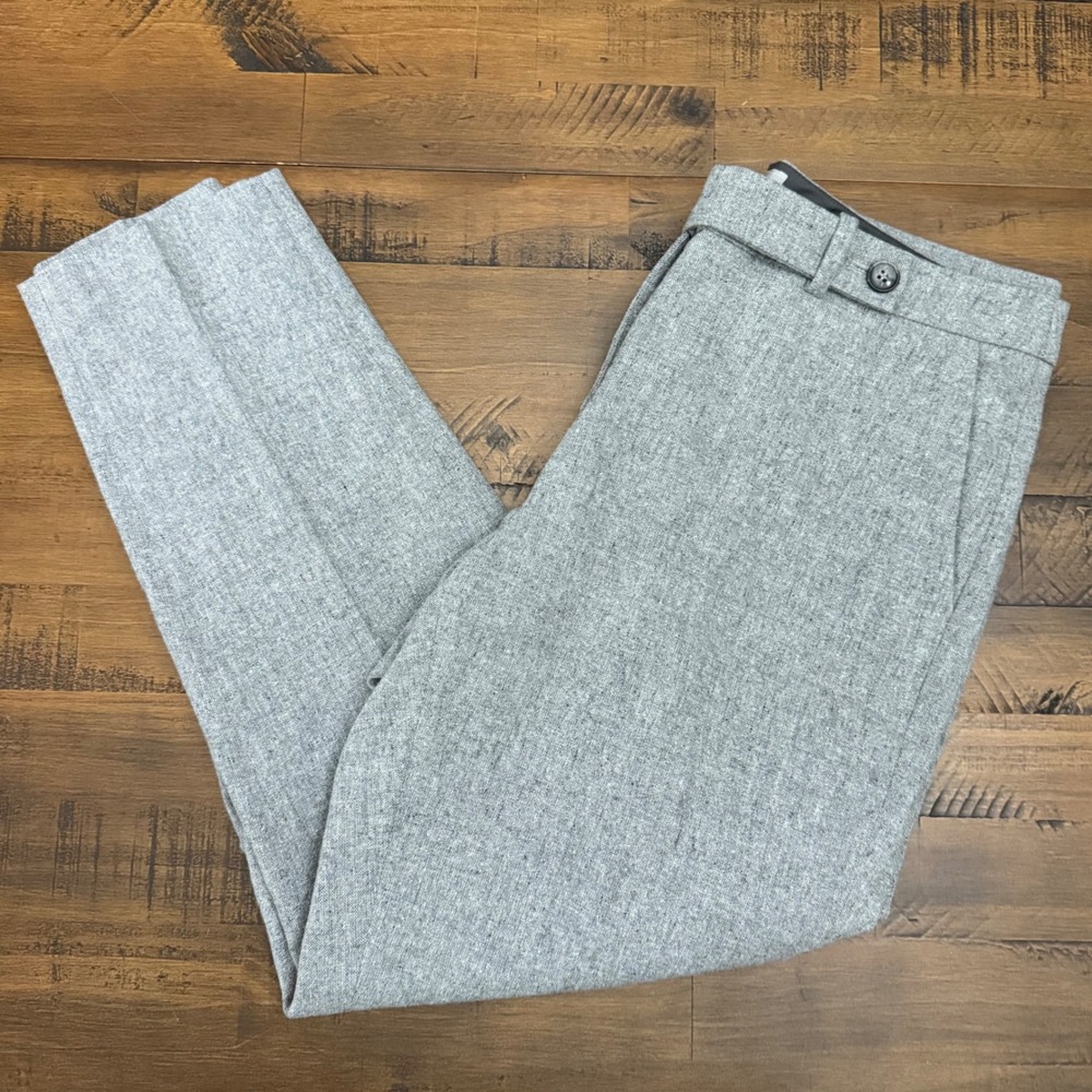 Pure Collection Gray‎ Wool and Silk Blend Trousers Dress Pants Women's Size 6